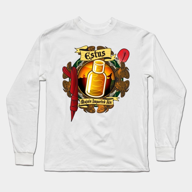 Estus Majula Imported Ale (Dark Souls 2) Long Sleeve T-Shirt by pixelstampede